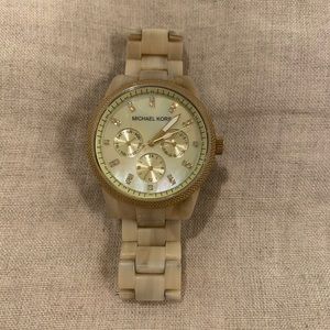 Michael Kors Horn and gold watch